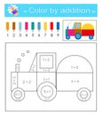 Math activity for kids. Developing numeracy skills. Royalty Free Stock Photo